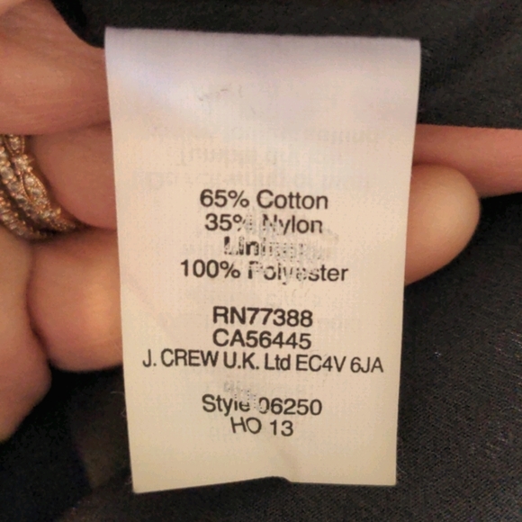 J.Crew NWT-Black Lace 3/4 Sleeves Top - Picture 6 of 7